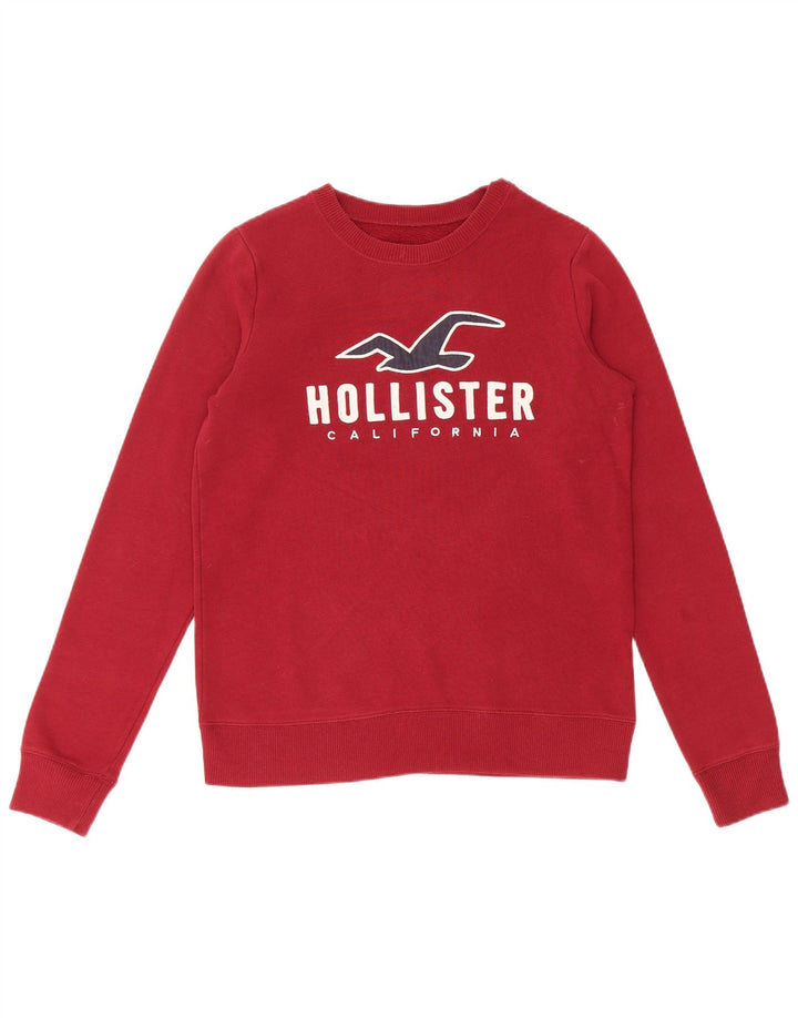 Ανδρικό γραφικό φούτερ HOLLISTER Jumper XS Βουργουνδί Βαμβακερό