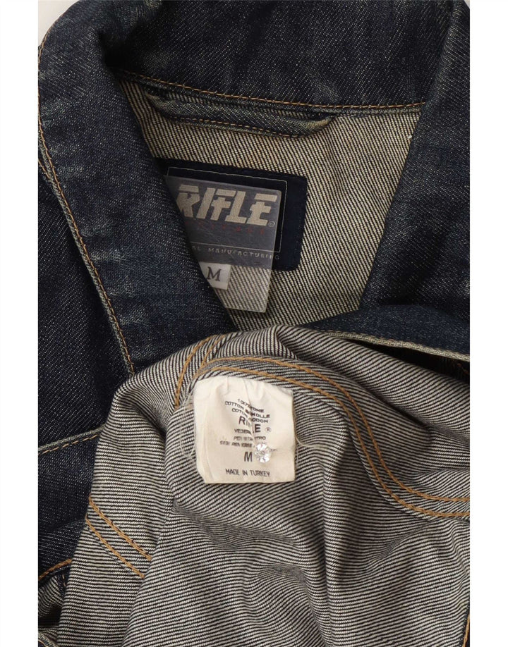 Rifle Γυναικείο Τζιν Μπουφάν UK 14 Medium Navy Blue βαμβακερό