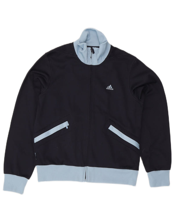 Γυναικεία αθλητική φόρμα Adidas Top Jacket UK 12 Medium Navy Blue Colourblock