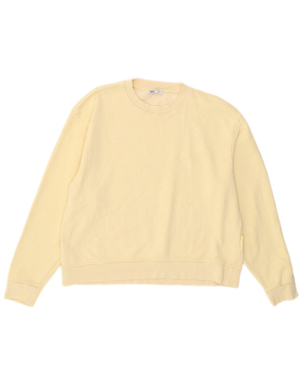 Γυναικεία φούτερ Zara Loose Fit Jumper UK 14 Medium Yellow Cotton