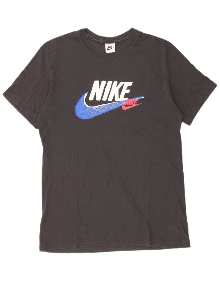 Ανδρικό γραφικό μπλουζάκι Nike, μεσαίο γκρι βαμβακερό