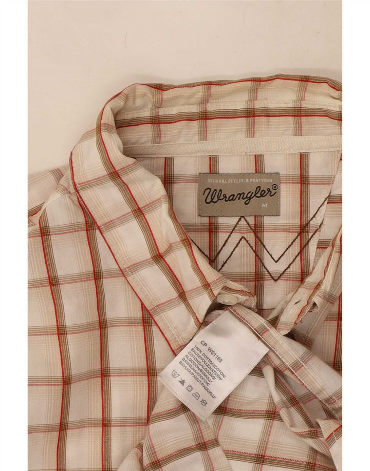 Ανδρικό πουκάμισο Wrangler, μεσαίο μπεζ, βαμβακερό