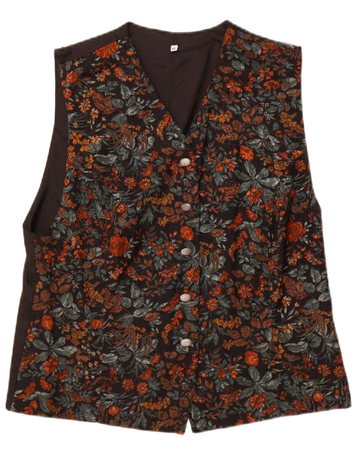 Vintage ανδρικό γιλέκο με 5 κουμπιά EU 42 Μεγάλη πολύχρωμη φλοράλ βισκόζη