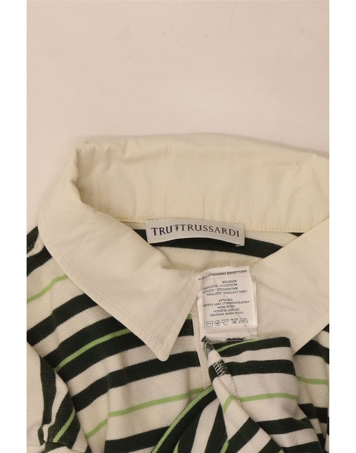 Ανδρικό πουκάμισο πόλο Trussardi, μεσαίο πολύχρωμο βαμβακερό ριγέ
