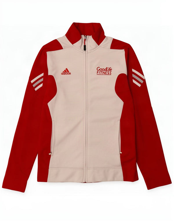 Γυναικεία αθλητική φόρμα Adidas Top Jacket UK 10 Small Red Colourblock Polyester