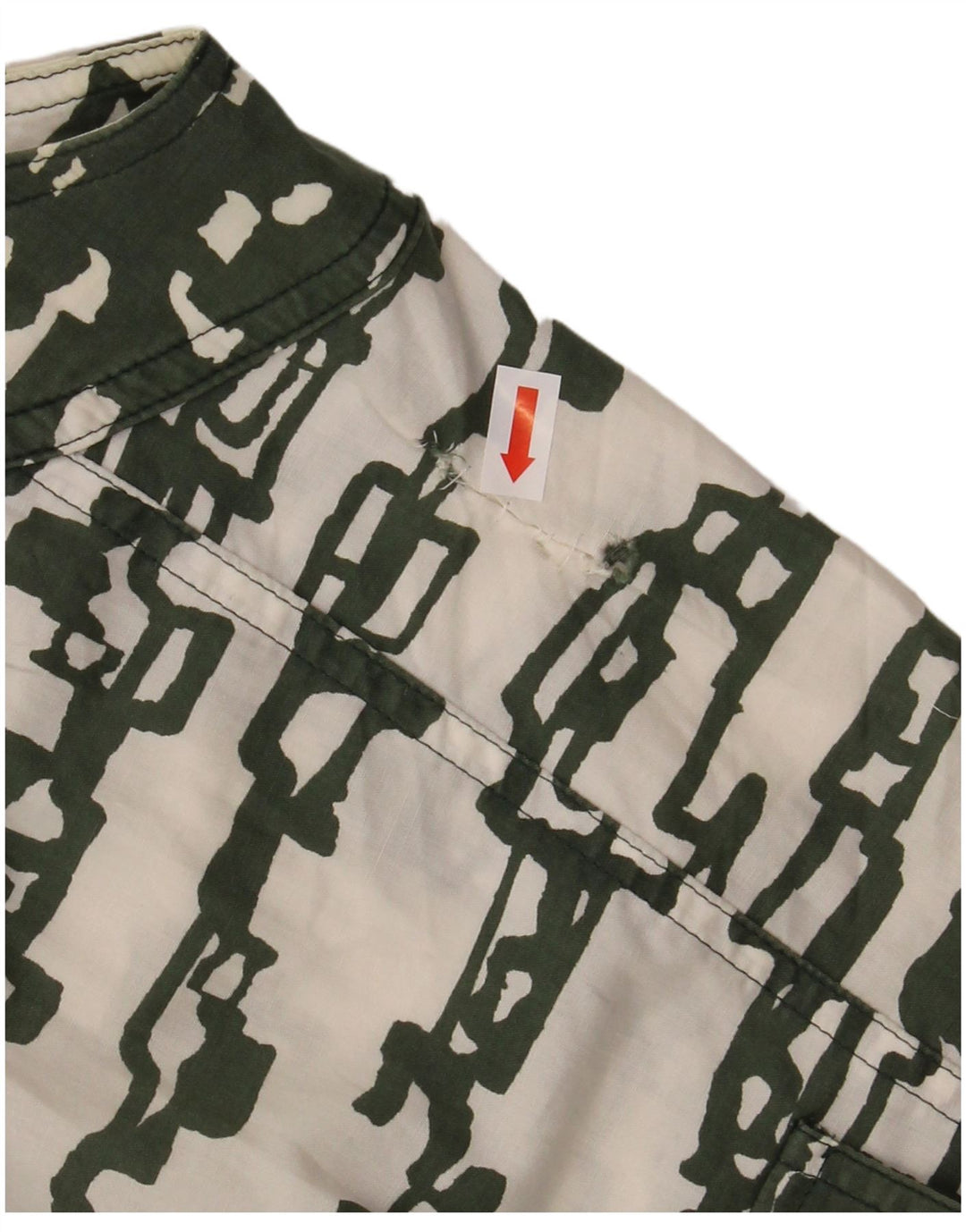 Γυναικείο Αμάνικο Πουκάμισο MARELLA UK 12 Μεσαίο πράσινο γεωμετρικό