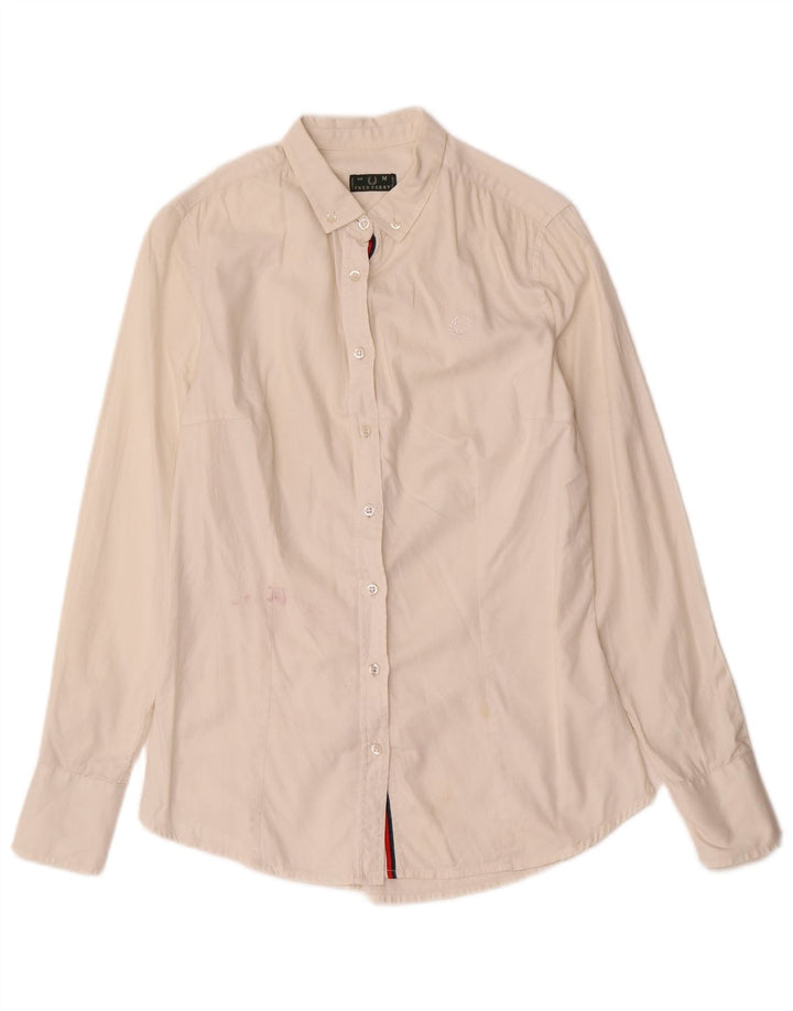 Fred Perry γυναικείο πουκάμισο UK 12 Medium White