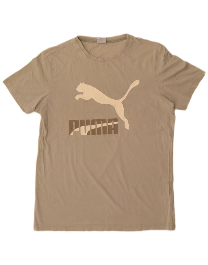 Ανδρικό γραφικό μπλουζάκι Puma, μεσαίο γκρι βαμβακερό