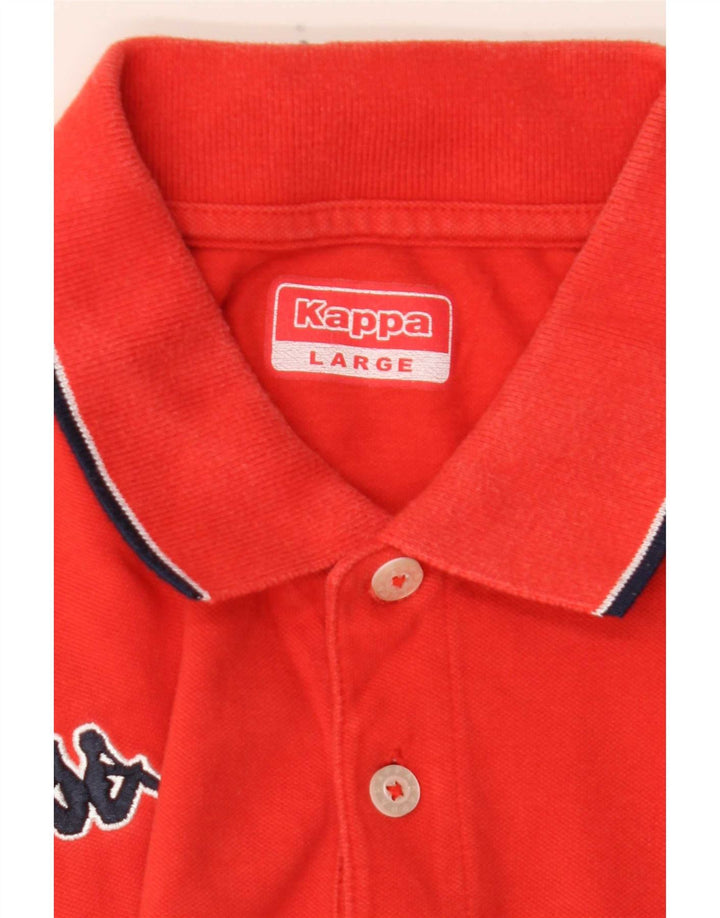 Ανδρικό μπλουζάκι πόλο Kappa μεγάλο κόκκινο