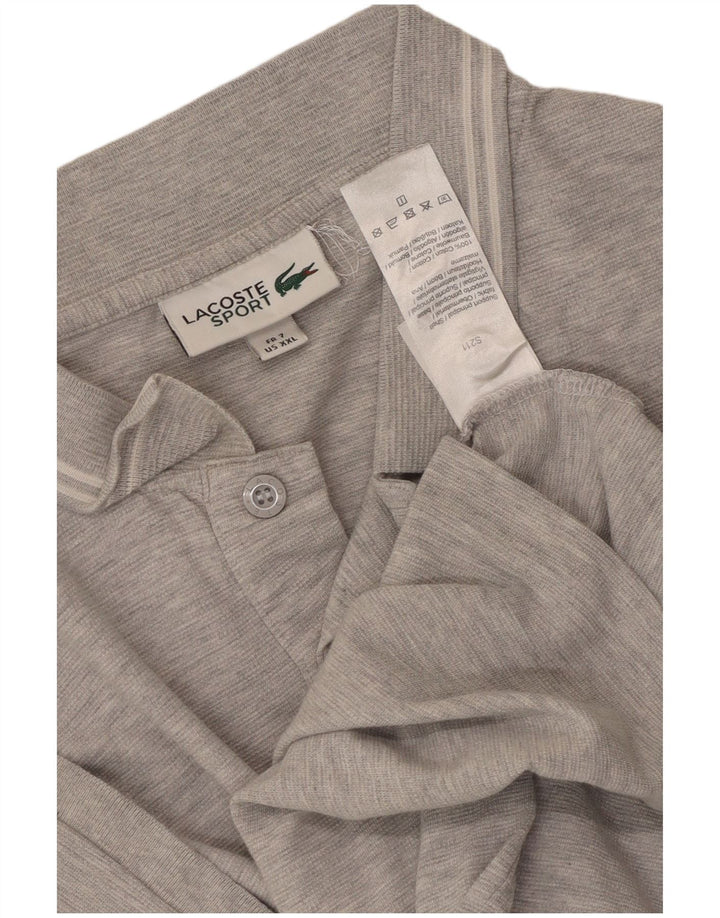 Ανδρικό πουκάμισο πόλο Lacoste 7 2XL Γκρι βαμβακερό