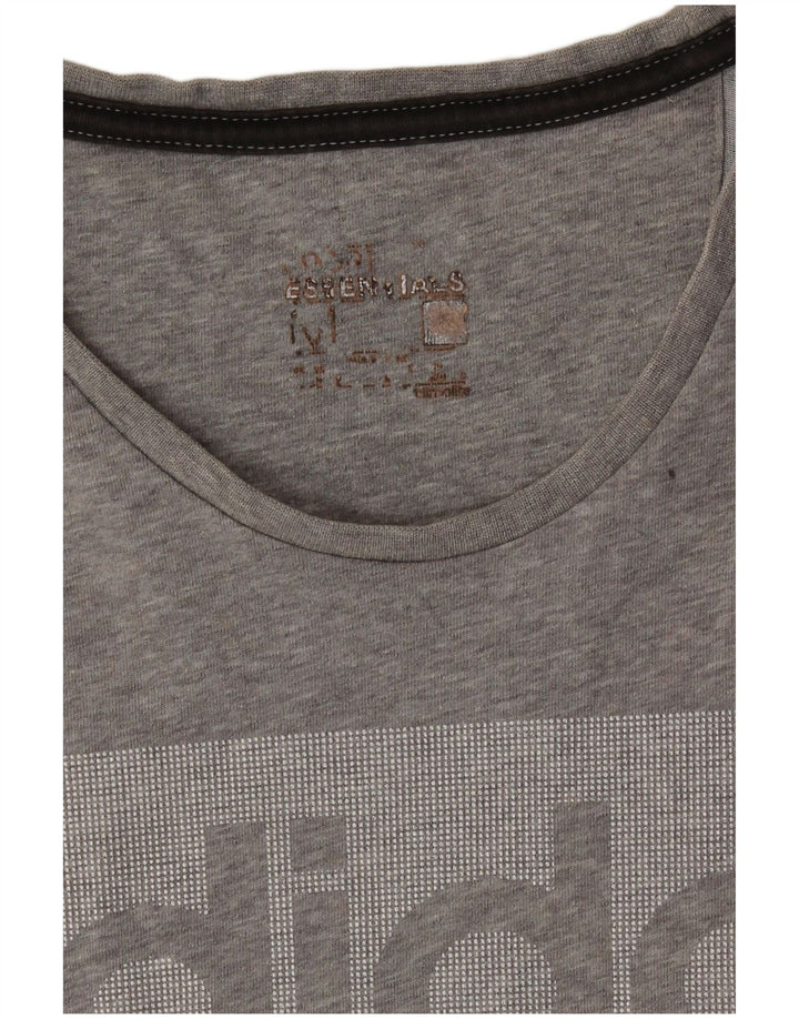 Ανδρικό γραφικό T-Shirt Adidas Top Medium Grey Colourblock