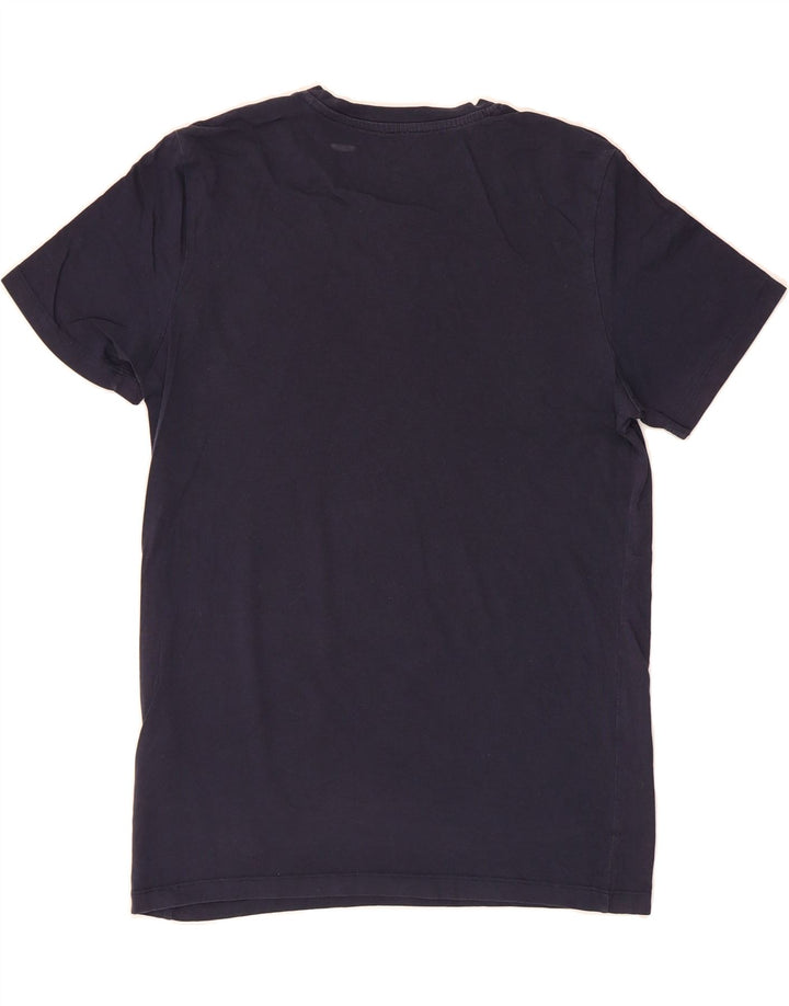 JACK & JONES Mens Graphic T-Shirt Top Medium Navy Blue Cotton Vintage Jack & Jones and Second-Hand Jack & Jones from Messina Hembry 