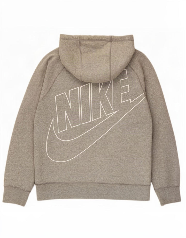Ανδρικό πουλόβερ με κουκούλα με φερμουάρ Nike μεγάλο γκρι βαμβακερό