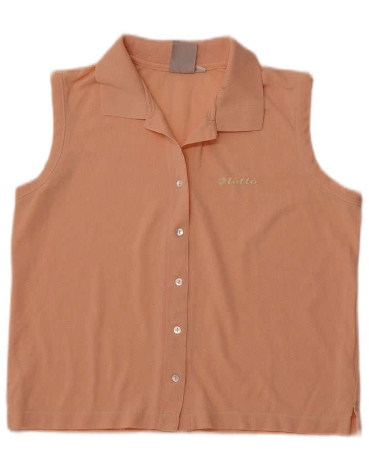 LOTTO Γυναικεία Crop Αμάνικη Μπλούζα UK 14 Large Πορτοκαλί