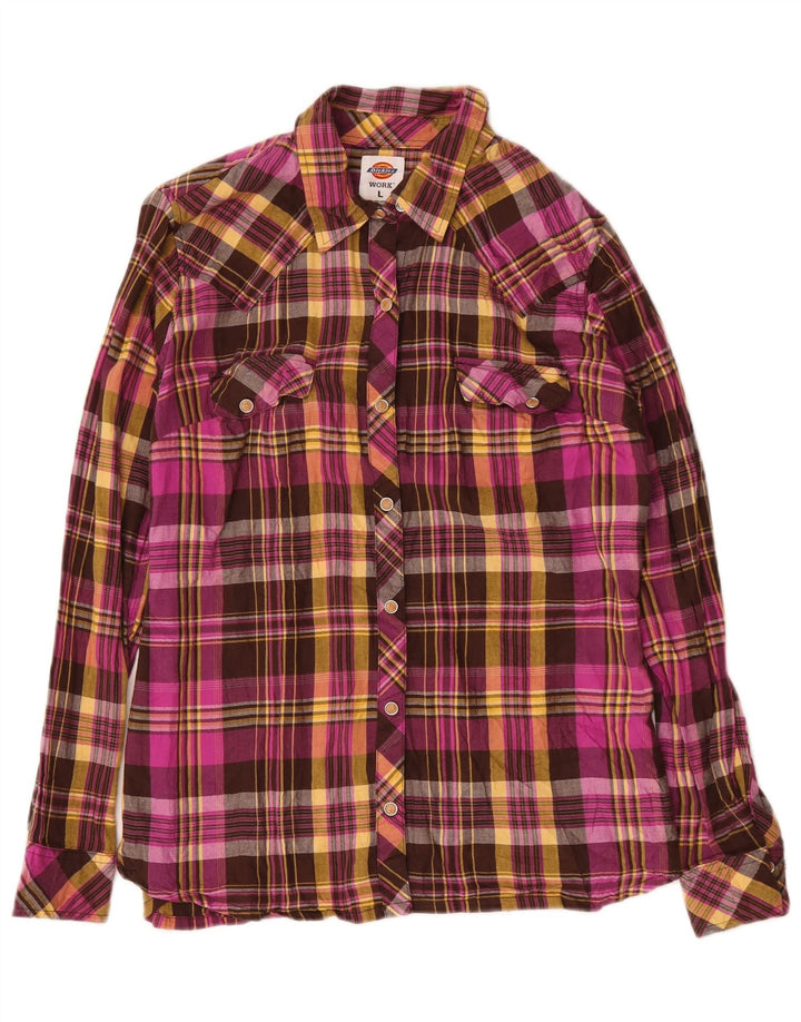 Dickies Γυναικείο Φανελένιο Πουκάμισο UK 16 Μεγάλο πολύχρωμο βαμβακερό καρό