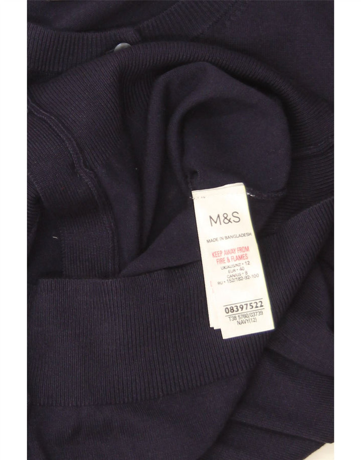 Γυναικεία ζακέτα Marks & Spencer UK 12 Medium Navy Blue Viscose