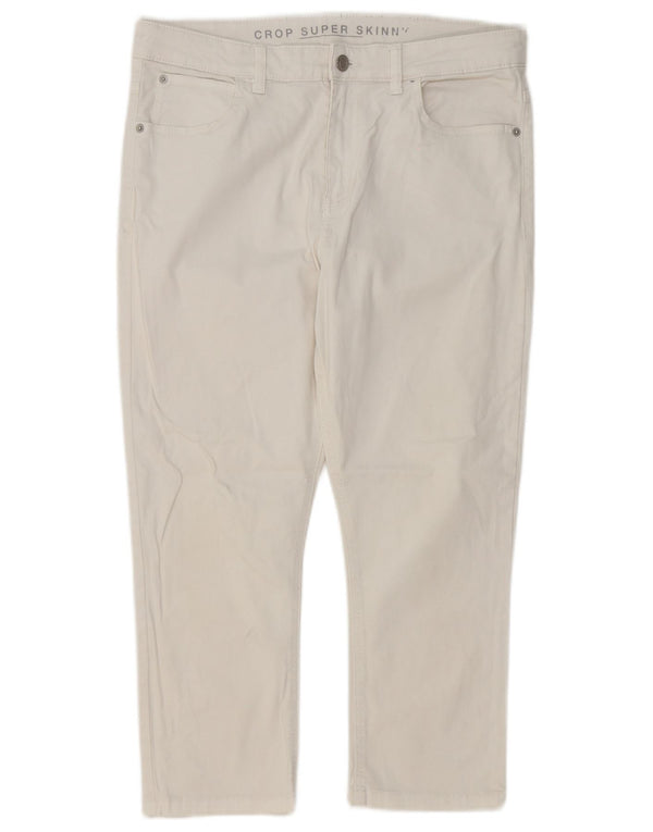 Marks & Spencer Γυναικεία Super Skinny Cropped Jeans UK 14 Large W32 L22 White