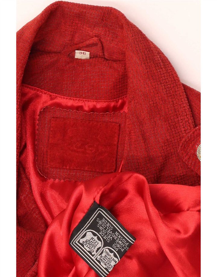 Vintage Γυναικείο Suede Jacket EU 36 Small Red Leather