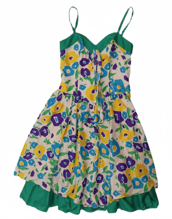 VERA MONT Γυναικείο Αμάνικο Φόρεμα UK 8 Small White Floral