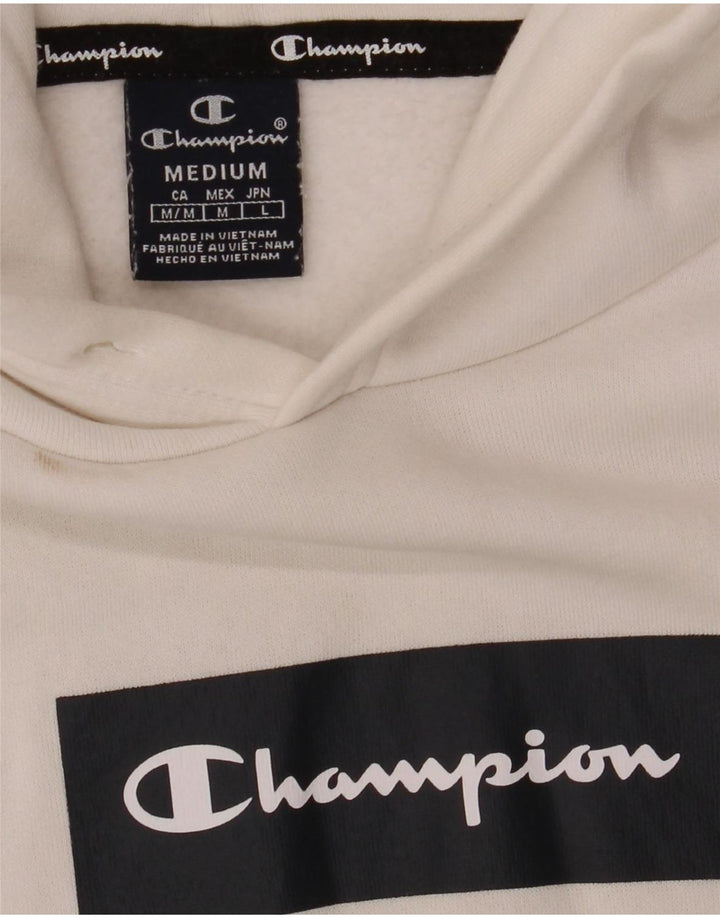Ανδρικό Champion Graphic Hoodie Jumper Μεσαίο λευκό βαμβακερό