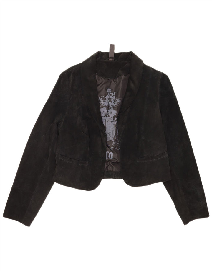 Vintage Γυναικείο Suede Μπουλέ Bolero IT 40 Small Black