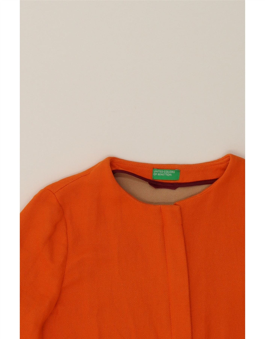 BENETTON Womens Overcoat UK 14 Medium Orange Vintage Benetton and Second-Hand Benetton from Messina Hembry 