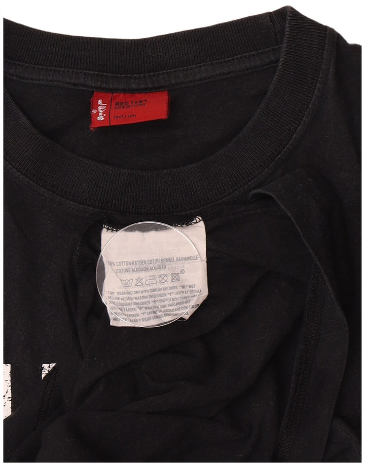 Ανδρικό γραφικό T-Shirt Levi's Top Μεσαίο μαύρο βαμβακερό