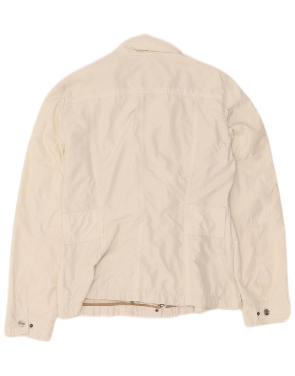 Zara Γυναικείο Utility Jacket UK 14 Large Off White Polyester