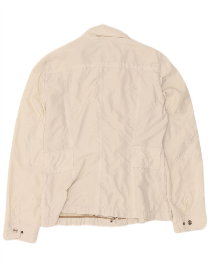 Zara Γυναικείο Utility Jacket UK 14 Large Off White Polyester