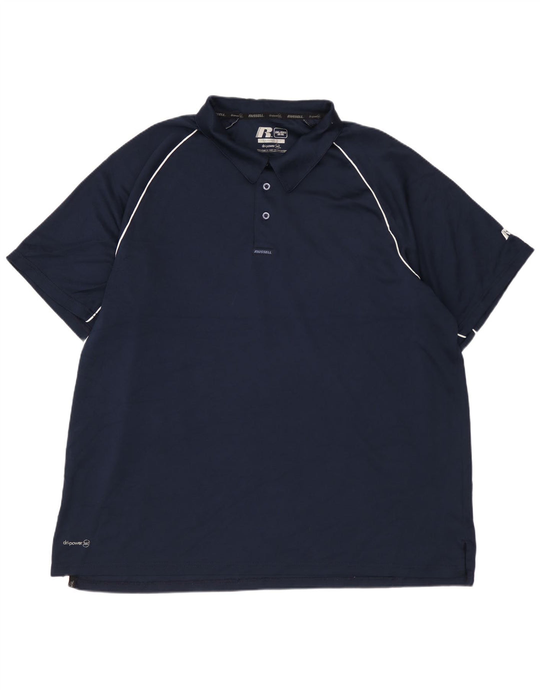 RUSSELL ATHLETIC Ανδρικό μπλουζάκι πόλο UK 50/52 2XL Navy Blue Polyester