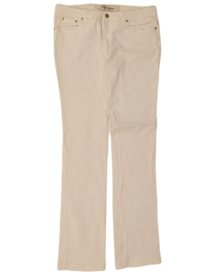 Blumarine Γυναικείο Slim Bootcut Jeans W30 L35 Λευκό βαμβακερό