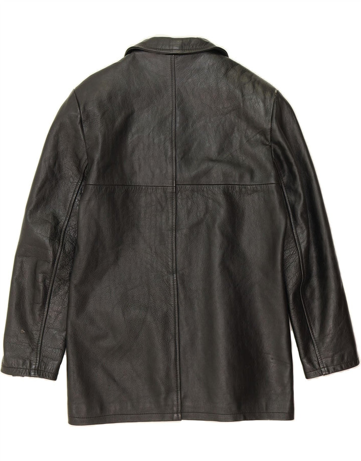 VINTAGE Womens Leather Jacket UK 18 XL Black Leather Vintage Vintage and Second-Hand Vintage from Messina Hembry 