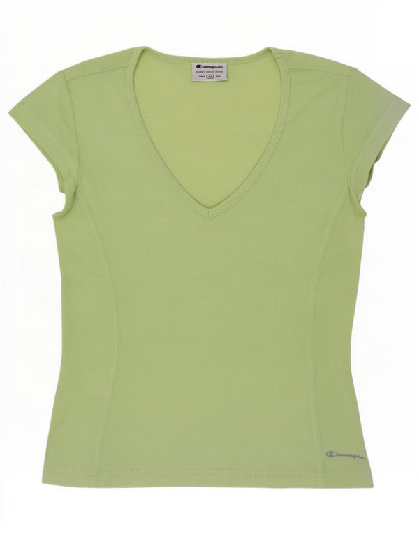 Champion Womens T-Shirt Top UK 12 Medium Green