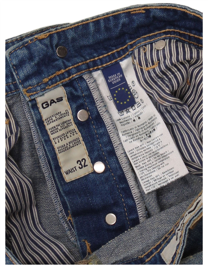 GAS Γυναικείο Slim Jeans W32 L29 Μπλε Βαμβακερό