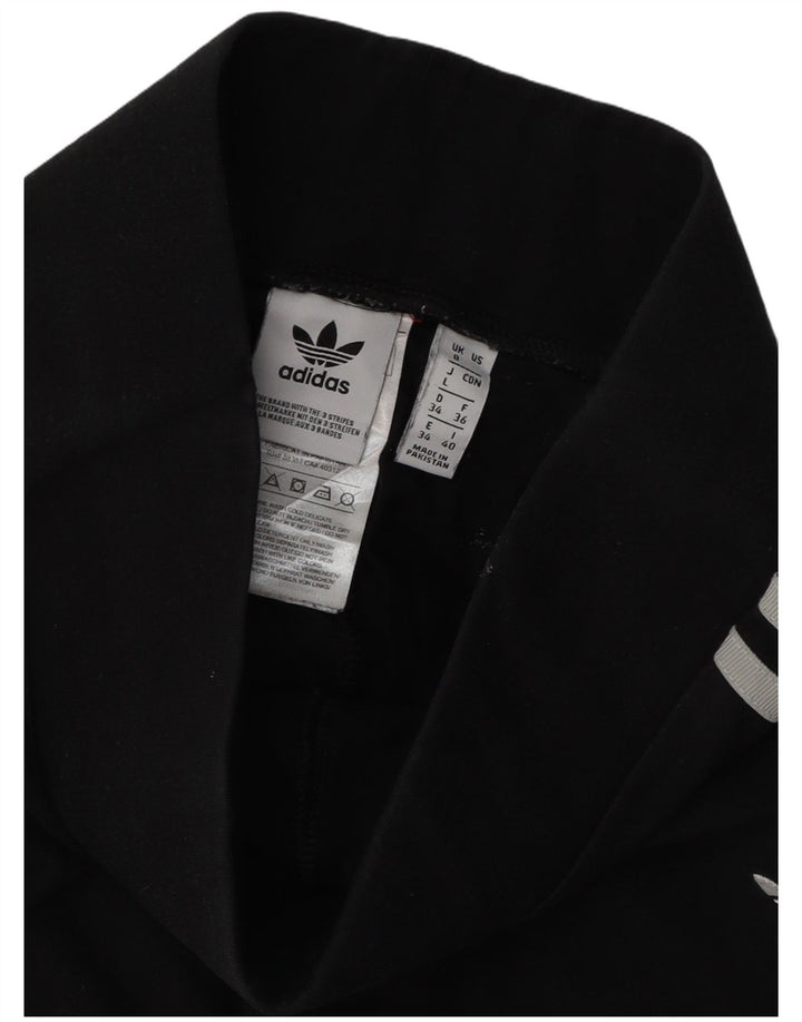 Γυναικείο κολάν Adidas UK 8 Small μαύρο βαμβακερό