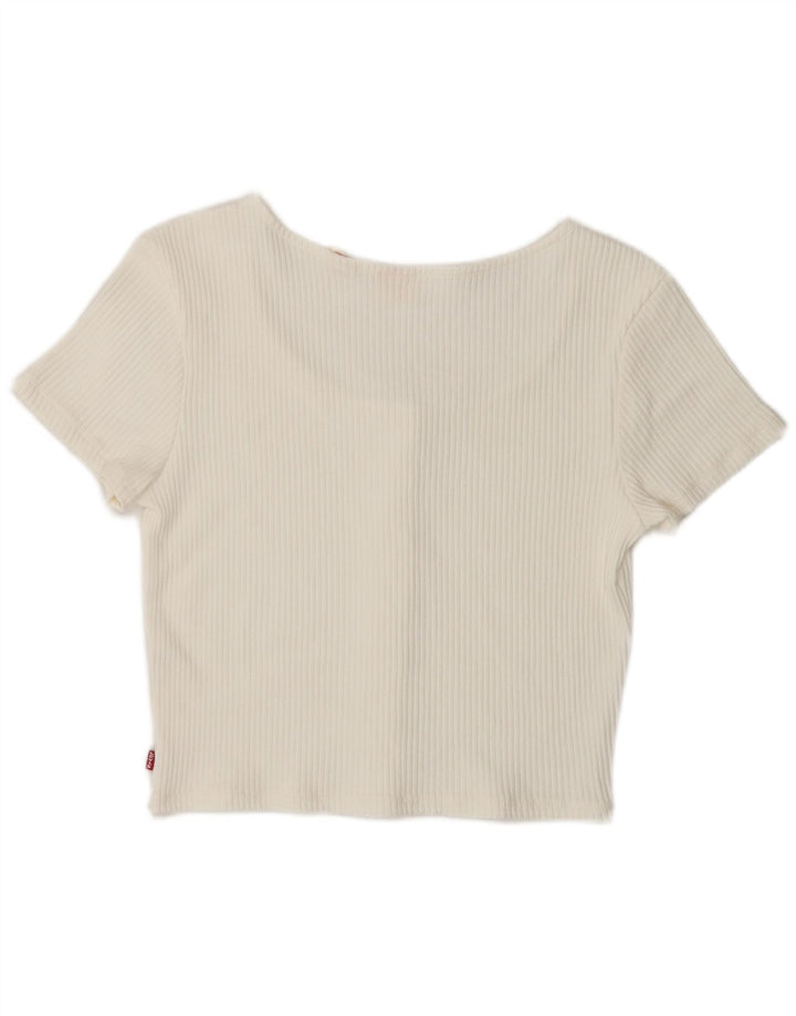 Levi's Γυναικείο πουκάμισο Crop Μπλούζα UK 14 Large White