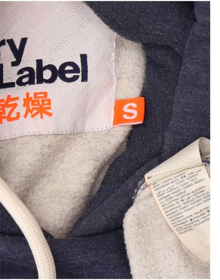Superdry Ανδρικό κουκούλα με κανονική εφαρμογή, μικρό μπλε βαμβακερό