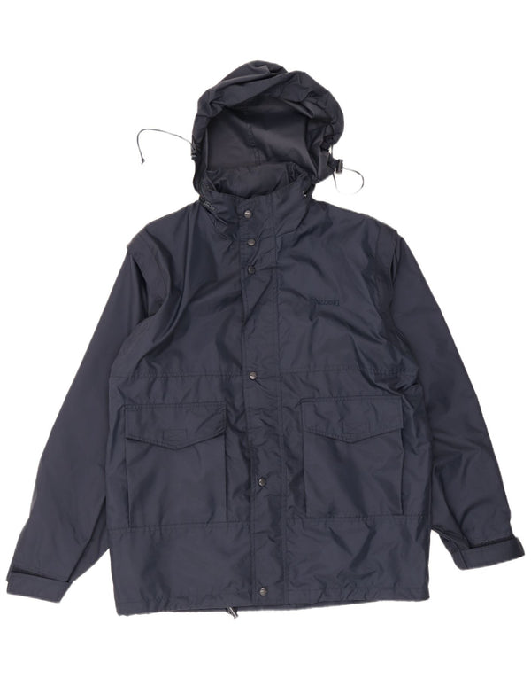 Spalding Ανδρικό μπουφάν βροχής με κουκούλα UK 38 Medium Navy Blue Polyamide