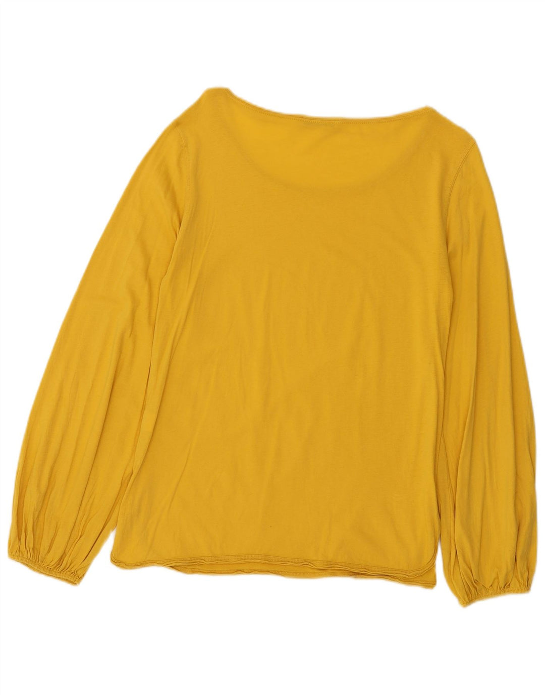 Zara Γυναικείο τοπ μακρυμάνικο UK 10 Small κίτρινο βαμβακερό