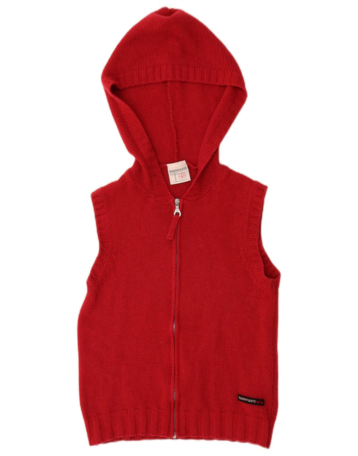 MURPHY & NYE Γυναικείο πουλόβερ με κουκούλα ζακέτα UK 10 Small Burgundy