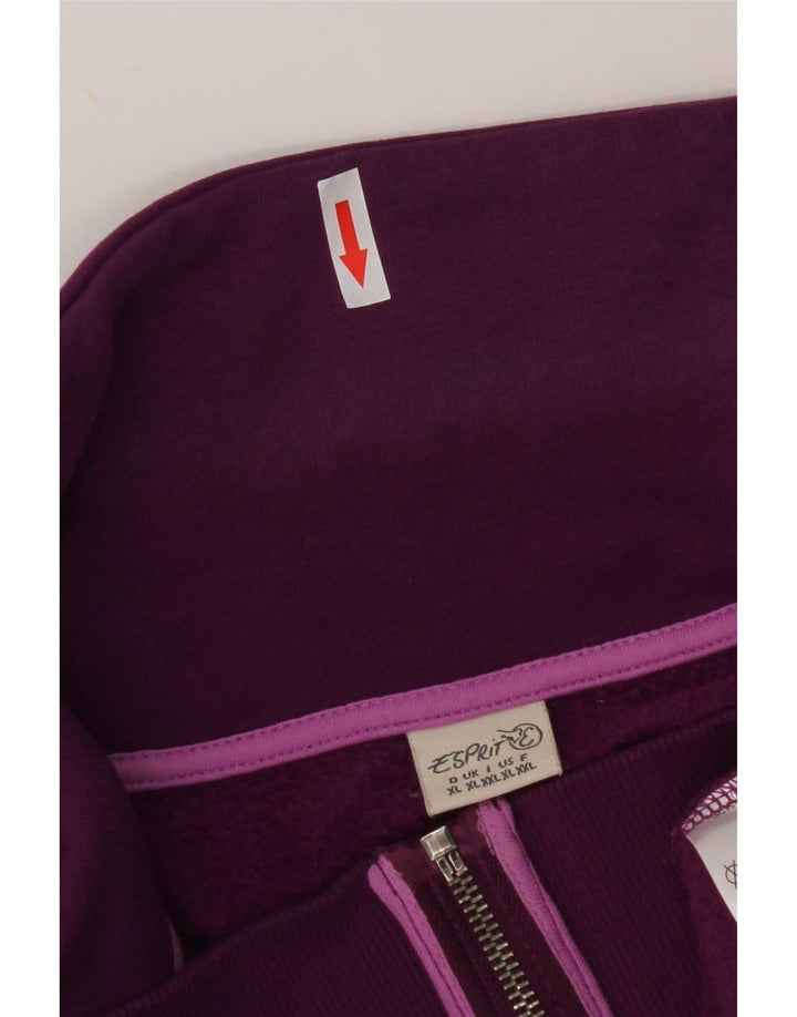 Esprit Γυναικεία αθλητική φόρμα Top Jacket UK 18 XL Purple Cotton