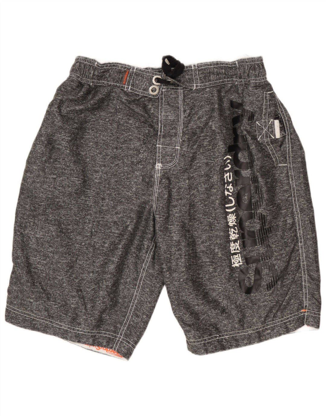 Ανδρικό γραφικό σορτς κολύμβησης Superdry XL από πολυεστέρα με γκρι φλύκταινες
