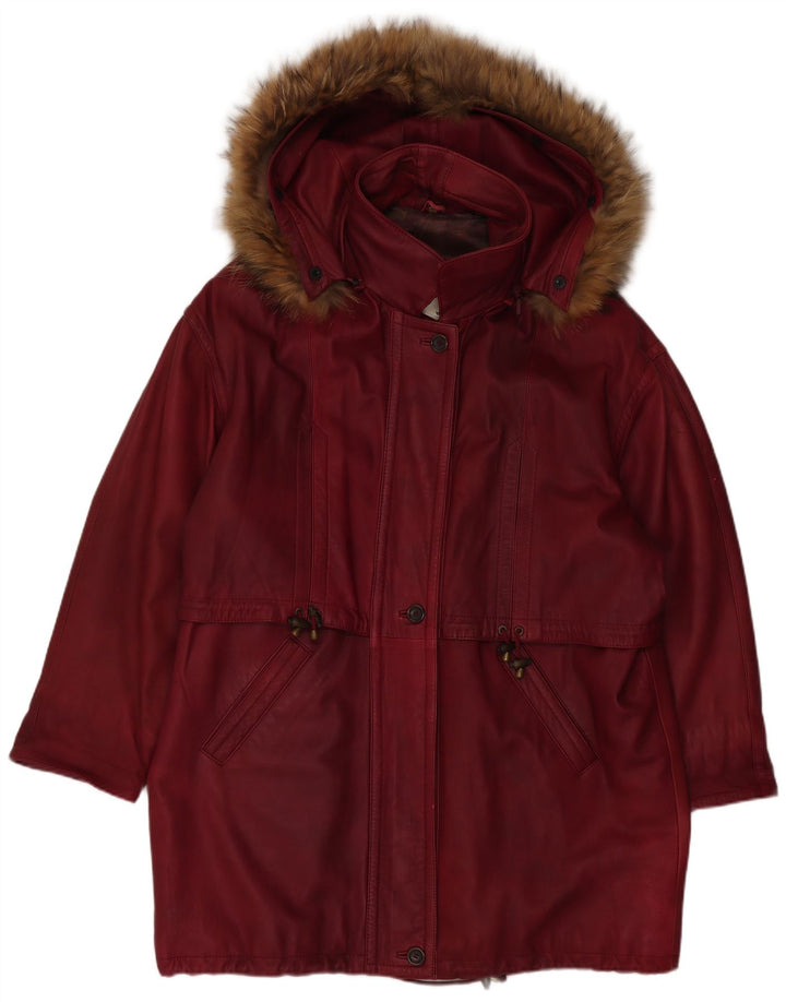 Vintage Γυναικείο Μπουφάν Parka με κουκούλα EU 48 2XL Maroon