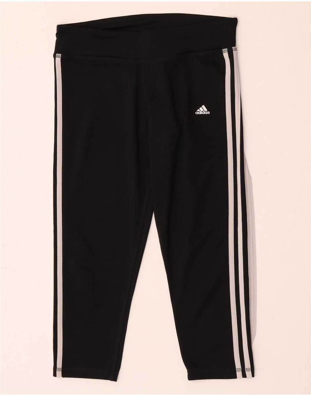 Adidas Γυναικεία κολάν Capri Climalite UK 12/14 Μεσαίο μαύρο πολυεστέρα