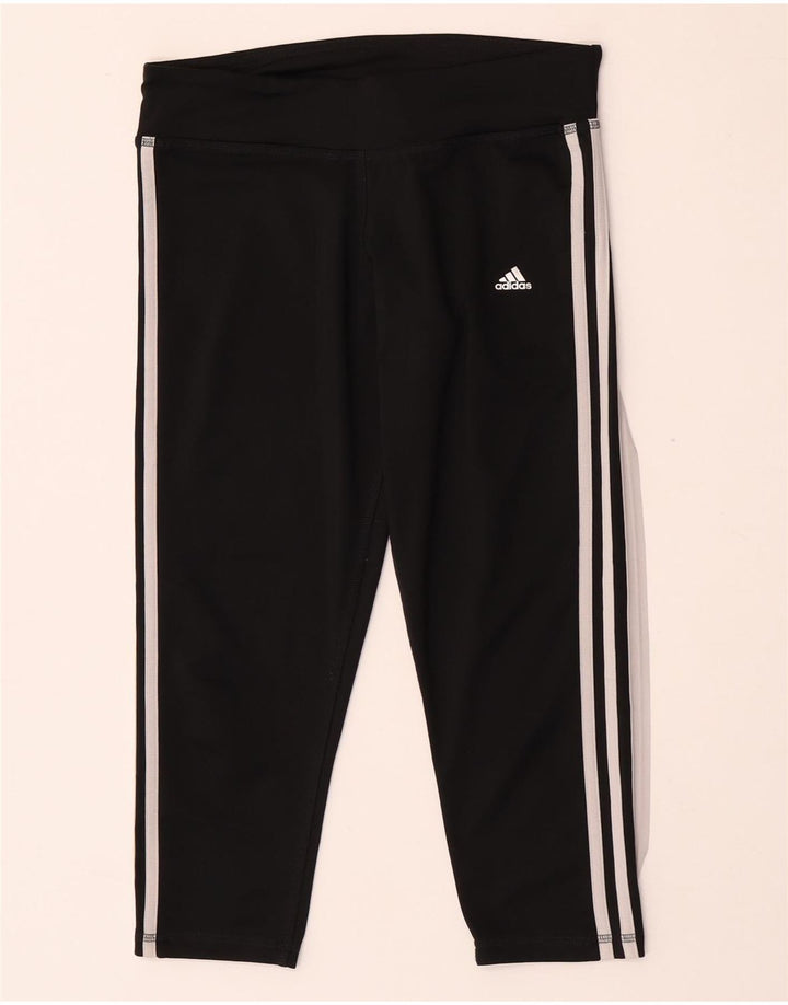 Adidas Γυναικεία κολάν Capri Climalite UK 12/14 Μεσαίο μαύρο πολυεστέρα