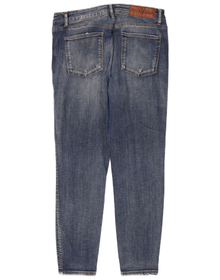 Desigual Womens Distressed Slim Jeans W32 L26 Blue Cotton