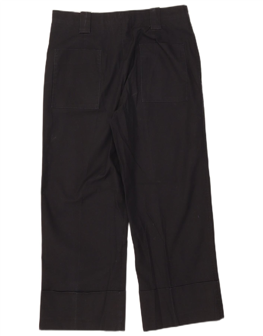 Zara Γυναικείο Cropped Παντελόνι Medium W28 L24 Μαύρο βαμβακερό