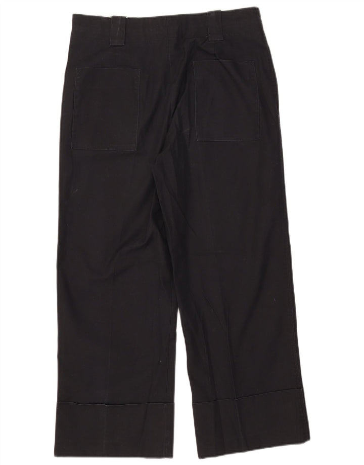 Zara Γυναικείο Cropped Παντελόνι Medium W28 L24 Μαύρο βαμβακερό
