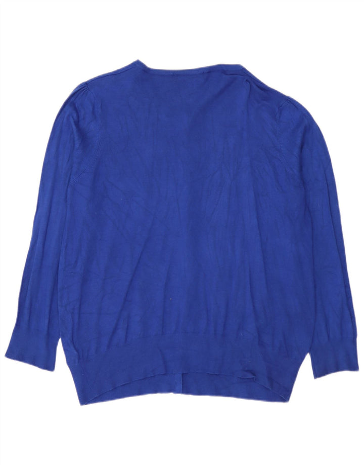 Marks & Spencer Γυναικεία ζακέτα πουλόβερ UK 20 XL μπλε βισκόζη