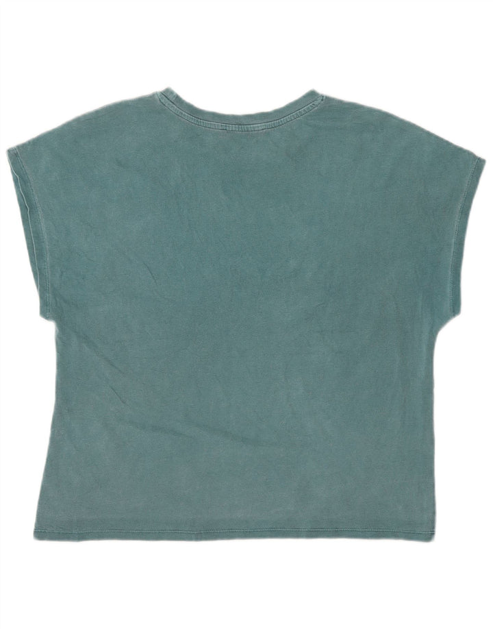 Zara Γυναικείο γραφικό T-Shirt Top Μικρό Πράσινο